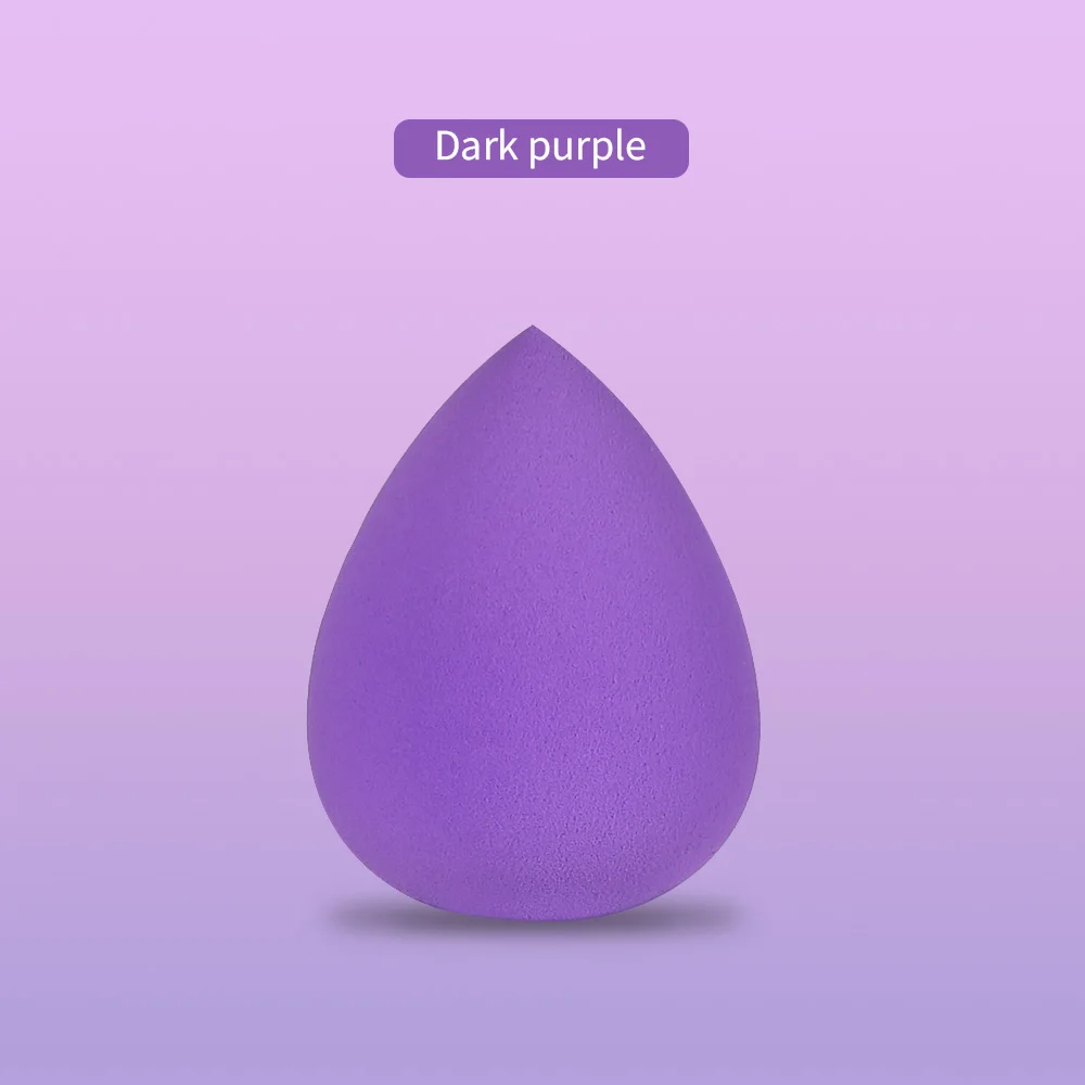 Dark purple 9 цветов Красота Макияж Губка косметическая пуховка кисточки для тени основа воды капельная форма макияж губка слоеный порошок слоеный инструмент - Цвет: Dark purple