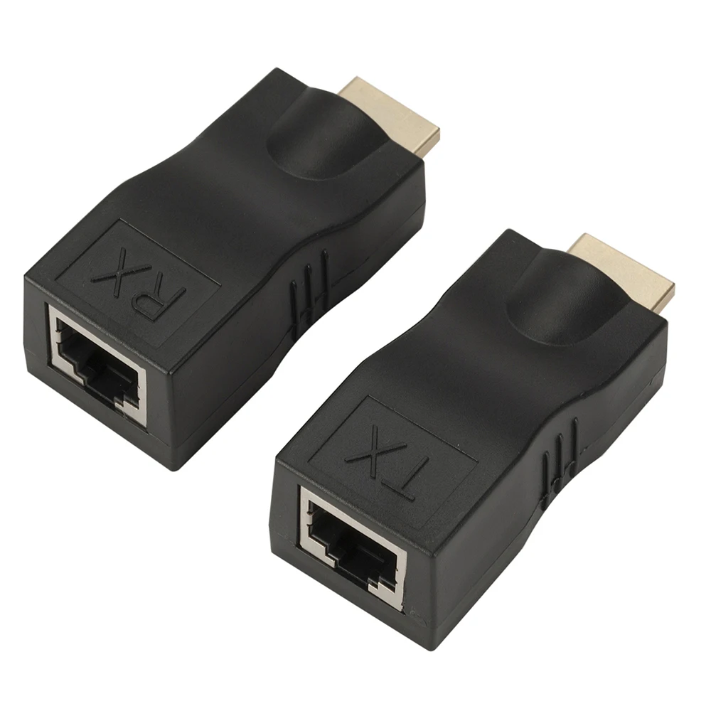 2 шт. 30 м 4K 3D HDMI совместимый 0 удлинитель для RJ45 через Cat 5e/6 сетевой адаптер Ethernet LAN *