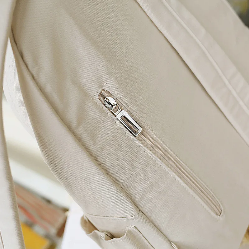 Женский холщовый рюкзак в консервативном стиле для школьниц Студенческая