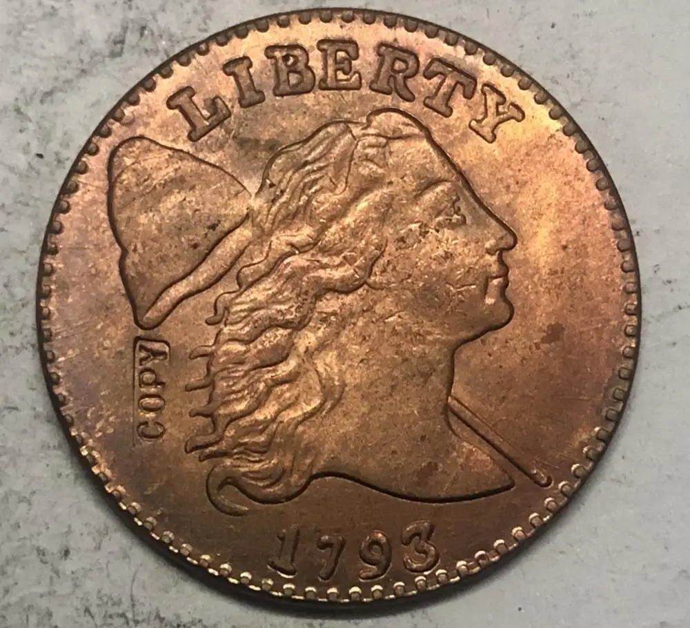 1793 США LIBERTY CAP ONE CENT точная копия|Безвалютные монеты| |