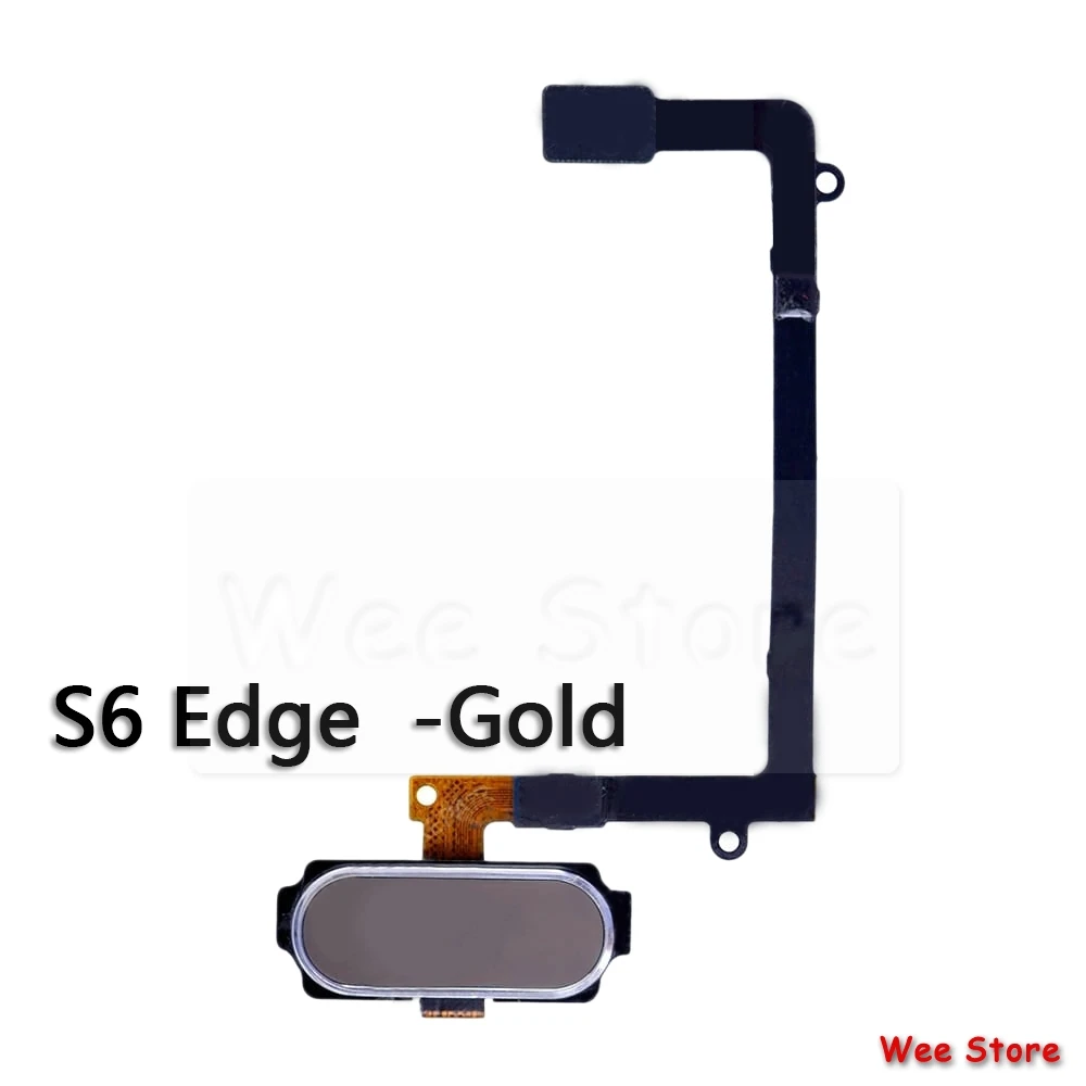 Для samsung Galaxy S6 Edge Plus G920f G925h G928f G920v G920t G920s домашняя кнопка датчик отпечатков пальцев гибкий кабель - Цвет: S6 Edge Gold