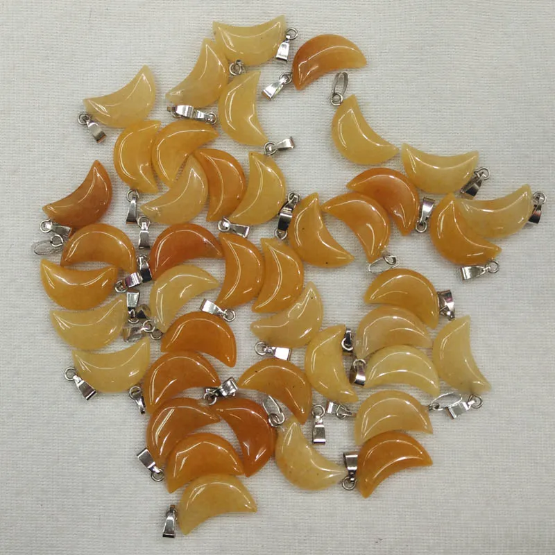 2017 мода высокое качество натуральный камень полумесяц подвеска в форме Луны для