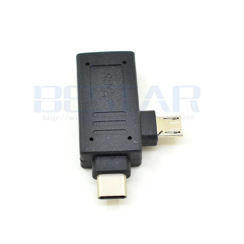 2 в 1 OTG адаптер с портом USB 3 Type C и Micro 5Pin папа на 0 A мама|Кабели передачи данных| |