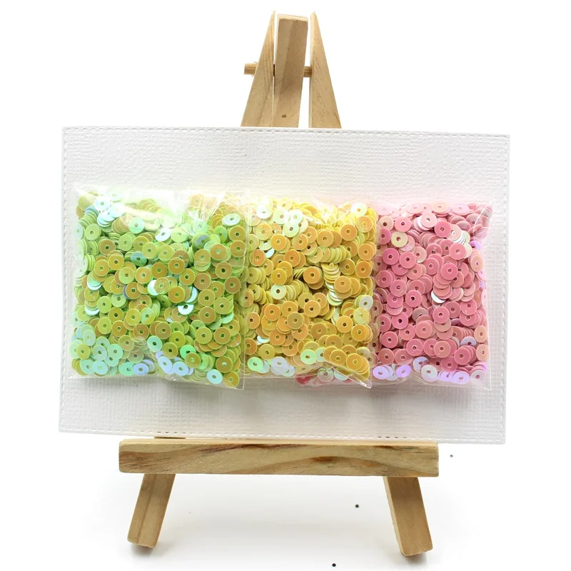KSCRAFT 3000pcs/lot 4mm mixed colorful sequins PVC Flat for DIY Card Making Craft Color Collection | Дом и сад