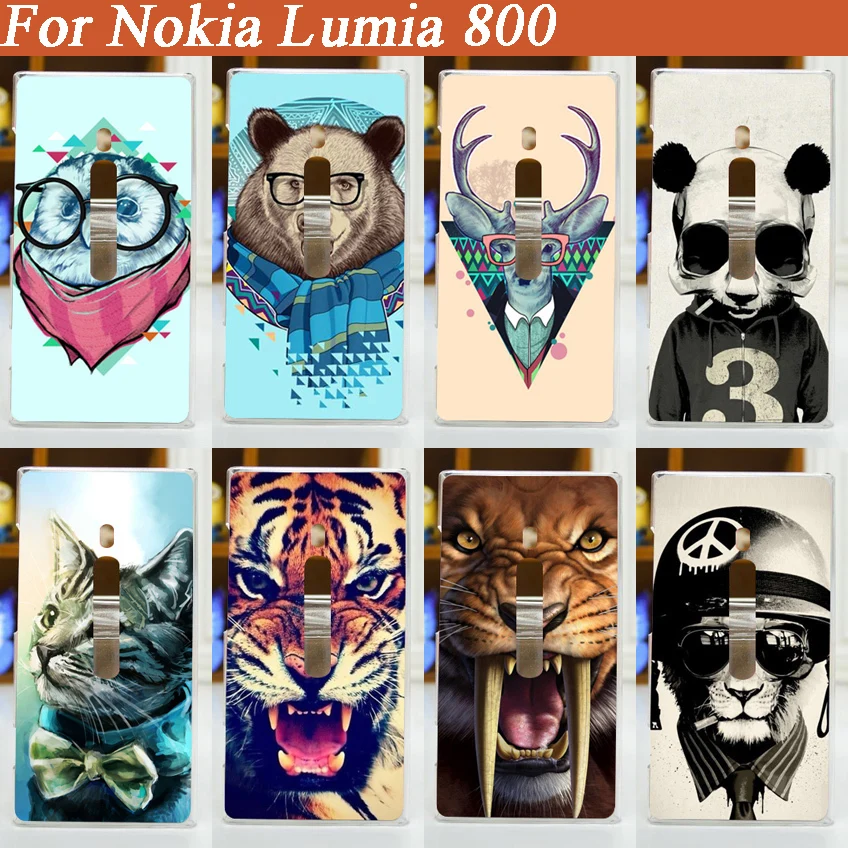 Новое поступление Модный чехол с рисунком для Nokia Lumia 800 жесткие пластиковые чехлы