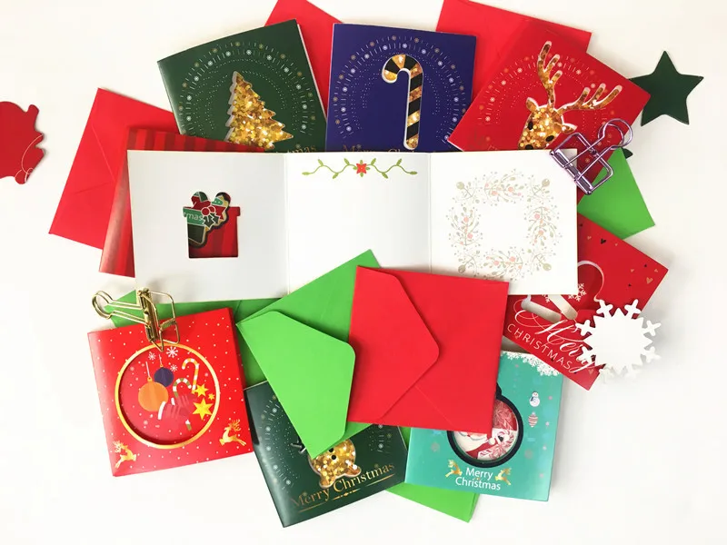 10 card+10 envelope /lot invitation mini greeting card thank you birthday christmas writing paper stationery | Дом и сад