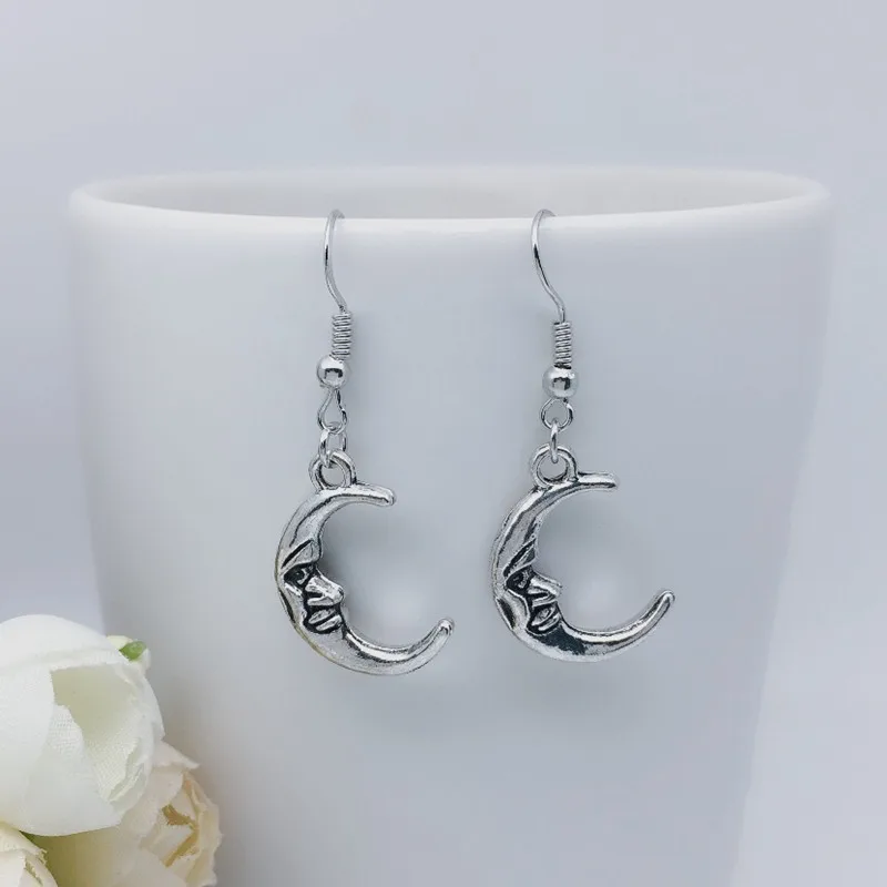 2018/Европа и США популярные модели лунные серьги в виде лица модные длинные