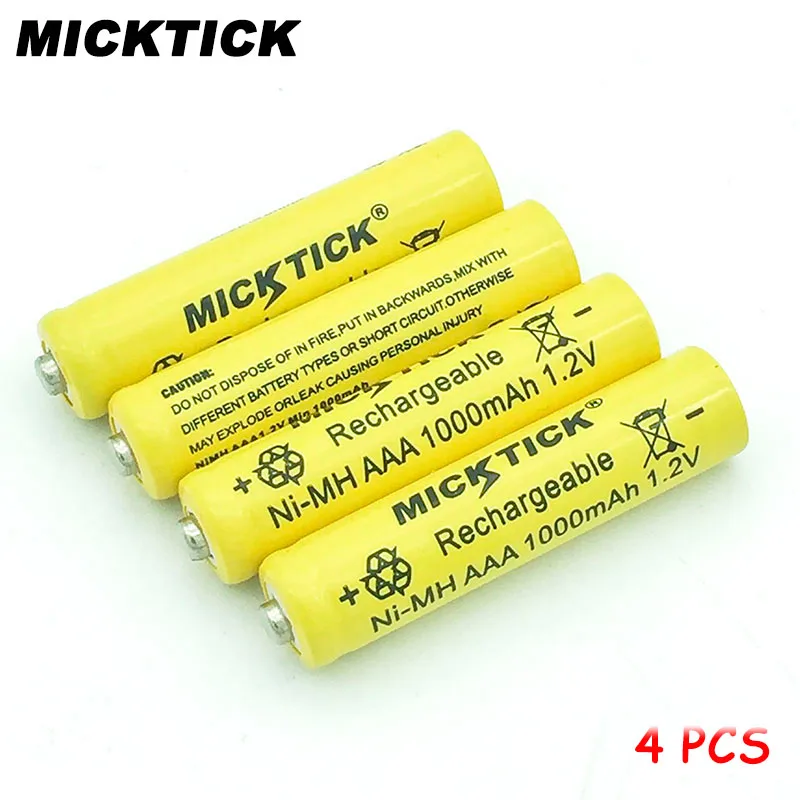 4 шт. В 4X1 2 в AAA aaa 3A 7 # Ni MH батарея MICKTICK 1000 мАч перезаряжаемые батареи batteria Цифровые
