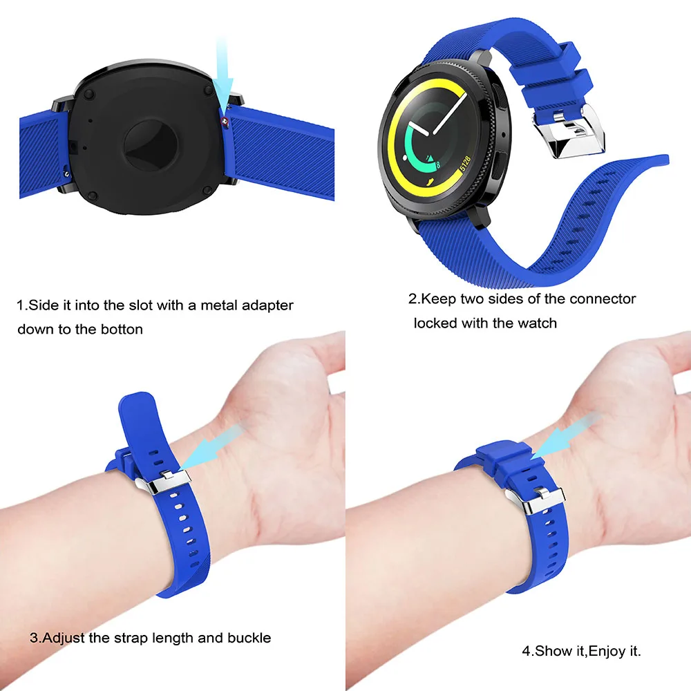 Ремешок силиконовый для Samsung Gear Sport мягкий спортивный браслет Galaxy Watch 42 мм 20 |