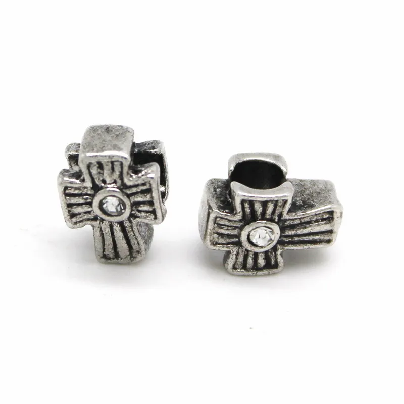 2 шт. бесплатная доставка античный посеребренный сплав с большим отверстием