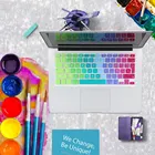 Чехол для клавиатуры, Цветной силиконовый для macbook air 13 pro 13 15 17 retina Rainbow, евро-макет США