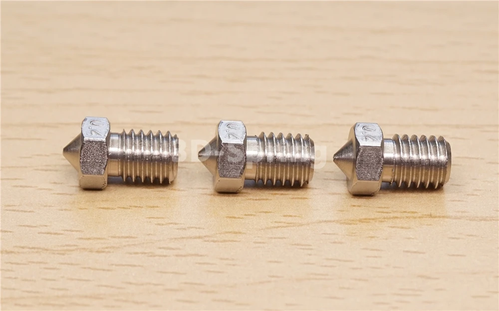100 шт. V5 V6 насадка для E3D j глава экструдер Hotend нержавеющая сталь 0 25 4 6 8 1 мм m6 нить 75