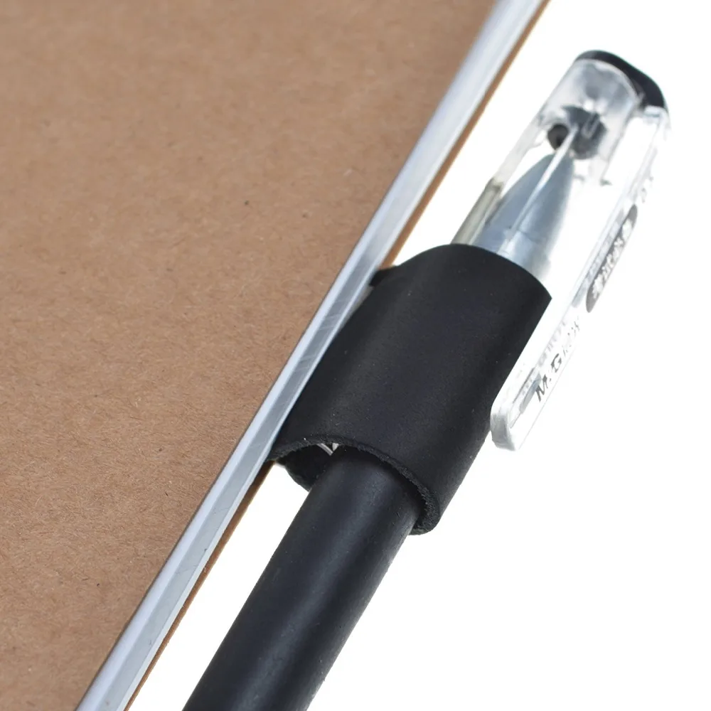 Черный кожаный держатель для ручек и карандашей 2 шт.| |