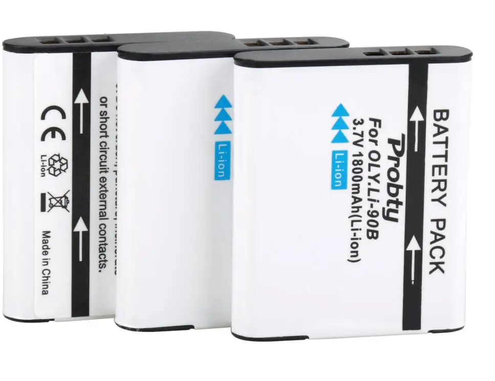 LI-90B Камера Батарея+ зарядка для Olympus жесткая TG-1 iHS TG-2 iHS TG-3 TG-4 SH50 Olympus SH-1 Olympus SH-50 iHS Olympus SH-60 - Цвет: 3 battery