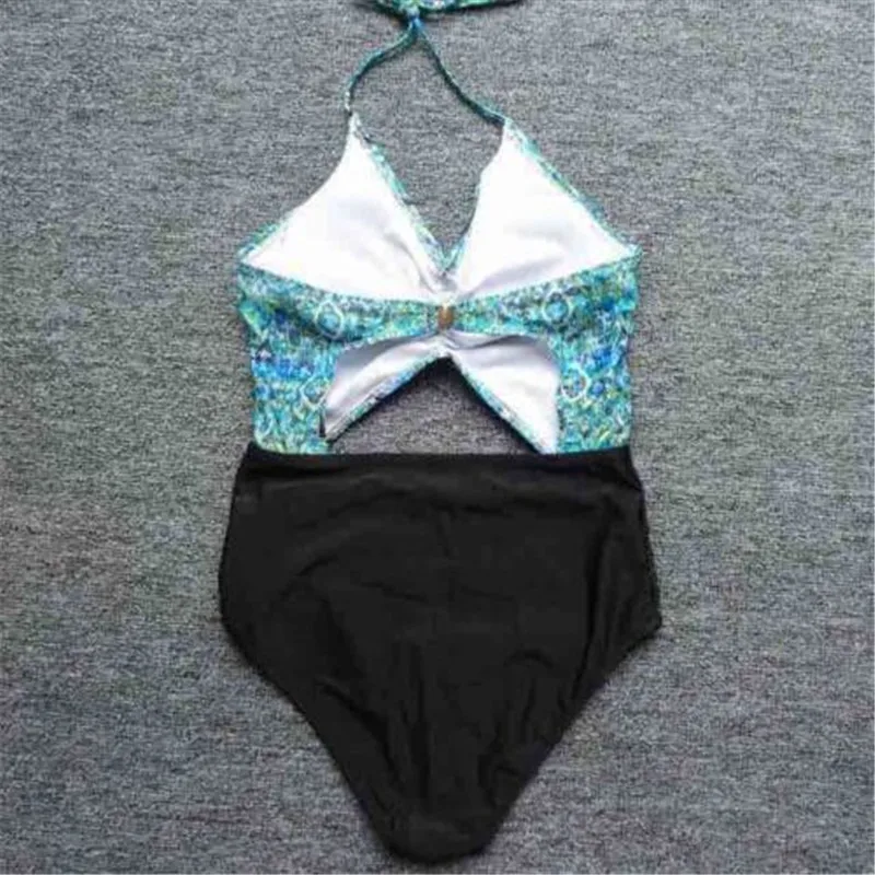 Новинка 2017 слитный купальник с подкладкой бикини для женщин пуш ап винтажный