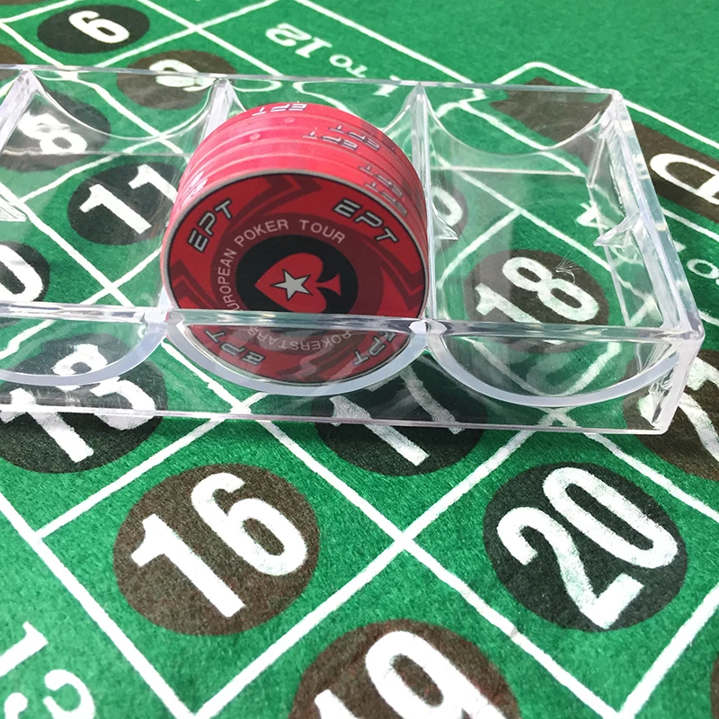 100pcs-емкость покер лоток для чипсов коробка хранения казино чип-Контейнер Чехол