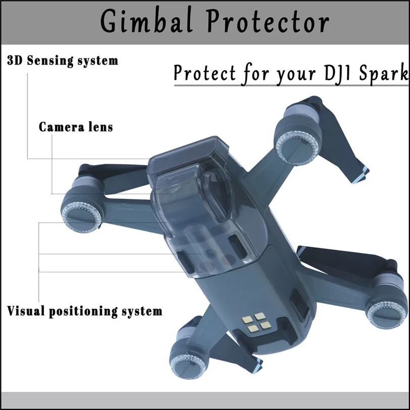 Датчик Gimbal Защитная камера защитный замок крышка капота Крышка для DJI Spark Drone