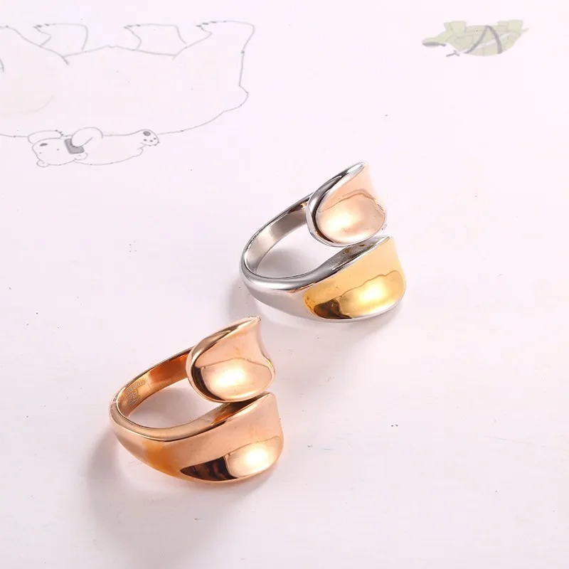 Современное изогнутое вогнутое кольцо RIR с двойной ложкой новые размеры браслета