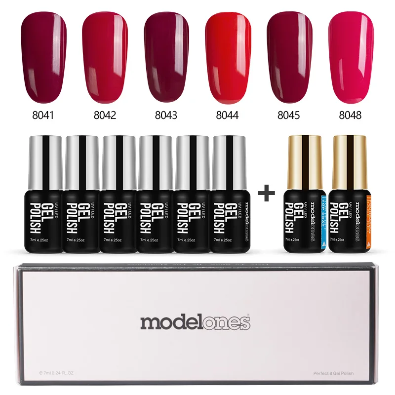 Modelones, 8 шт./лот, Гель-лак для ногтей, французский стиль, УФ-набор гель-лаков для ногтей, замочить от серой серии, лак для ногтей, гель телесного цвета - Цвет: 31