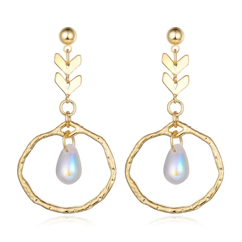 

Fashion Loop Drop Earrings for Women Hearted Dangle Earrings Girls Statement Big Dangling Wedding Jewelry Wholesale