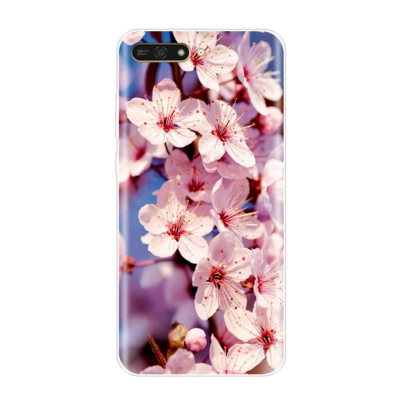 Soft Back Cover For Huawei Y5 Y6 Y7 Prime 2017 2018 Y9 2019 Cute Flower Floral Phone Case Silicone Y3 II Pro | Мобильные телефоны и
