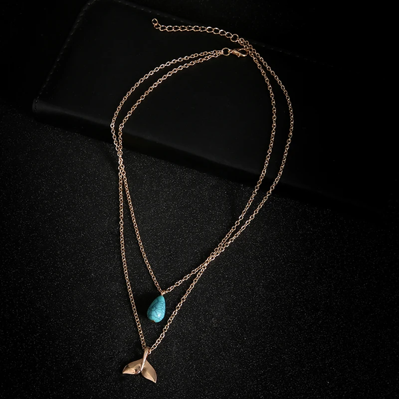 2 шт./компл. модные креативные женские капли воды в форме рыбьего хвоста