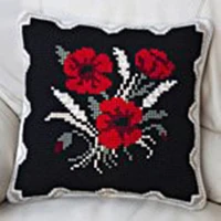 TH flowers 04 набор для рукоделия Подушка с вышивкой из акриловой пряжи Гобелен Холст Подушка спереди вышивка крестом наволочка - Цвет: Небесно-голубой