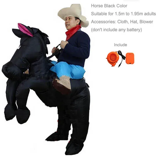 Purim Horse костюмы на Хэллоуин для женщин, взрослых детей, девочек и мальчиков, наряды, надувные ковбойские костюмы для езды на лошади, маскарадное нарядное платье