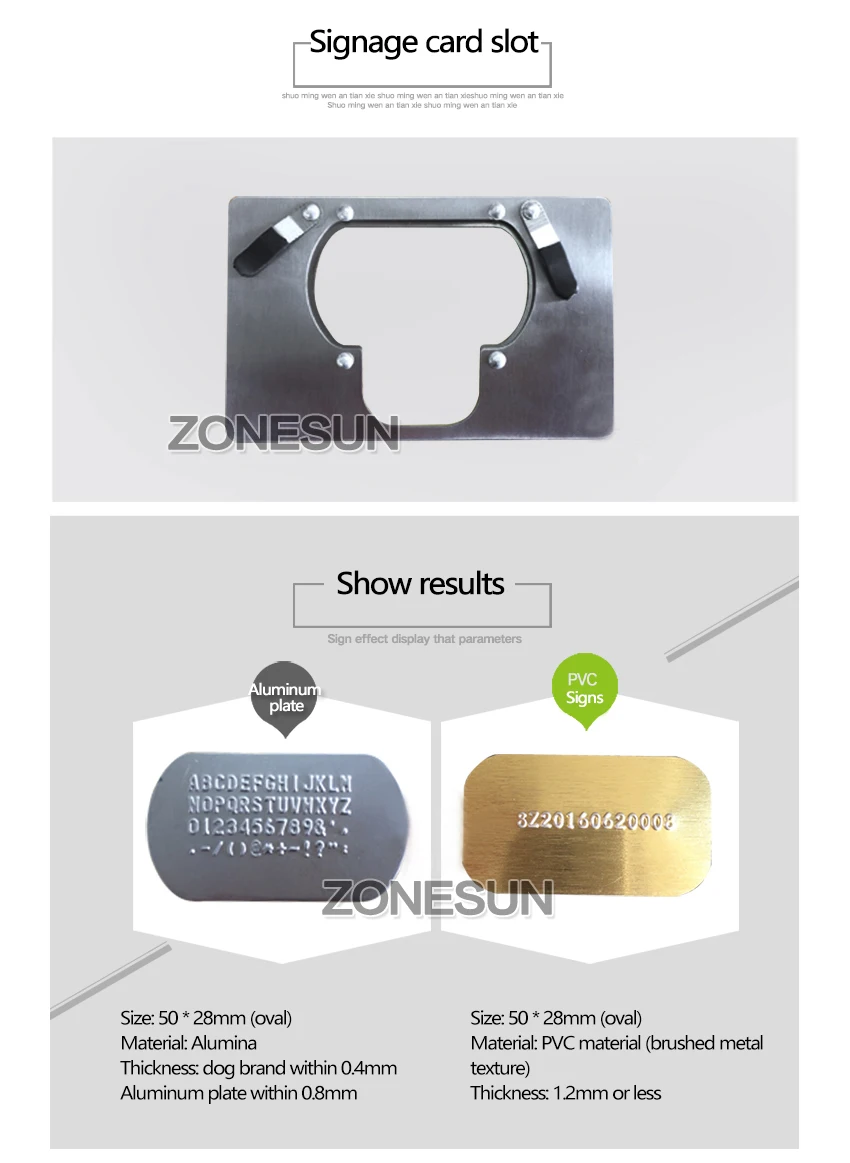 ZONESUN ручная машина для тиснения Dog Tag гравировка нержавеющая стальная металлическая машина номер Военная пластина 52 буквы символов