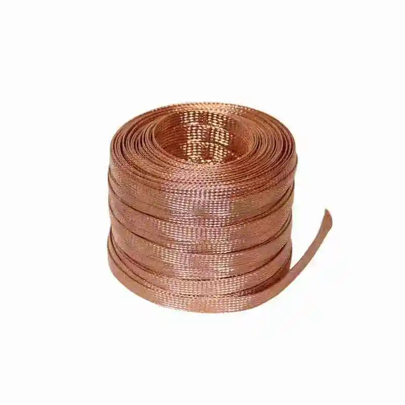 5Meter/Roll Red Copper/Tinned Copper Braided Strap 2.5MM² Conductive Band Copper Strip Copper Wire Copper Strip