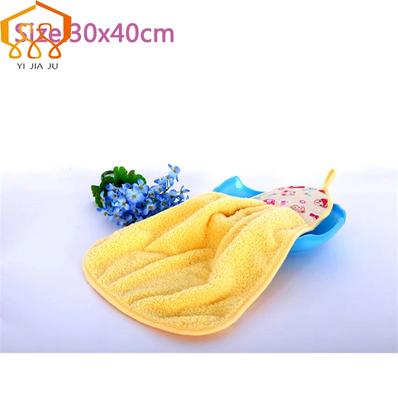 

5 Colors High Quality Coral Velvet Towel Hanging ClothTowel Adult Children Super-absorbent Car Wash Towel Kitchen Bathroom Towel
