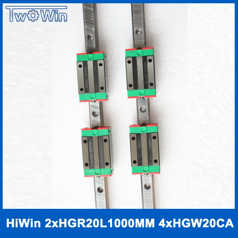 

HIWIN 2PCS HGR20-L1000mm CNC1000mm Guide Linear CNC Kit + 4PCS HGW20CA CNC Block