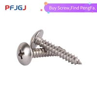 peng fa m3 m4 m5 m6 304 stainless stee self tapping truss screws round large flat round head cross mushroom phillips screws