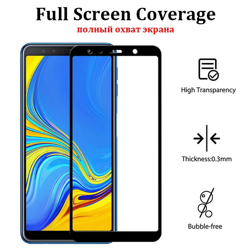 Защитное стекло для samsung galaxy a7 2018 armor sansumg galax 7a протектор sumsung glaxy a 7 закаленное |