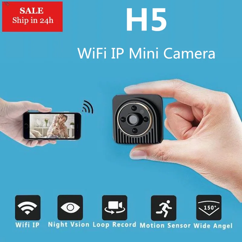 H5 HD 720P Мини камера Wifi IP тело DV беспроводная ночного видения микро цифровая