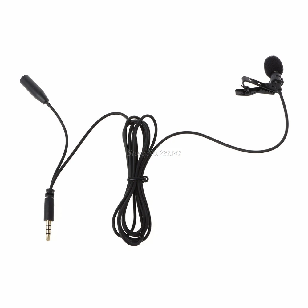 Lavalier Клип на лацкане Hands Free микрофон для ПК ноутбука планшета сотового телефона