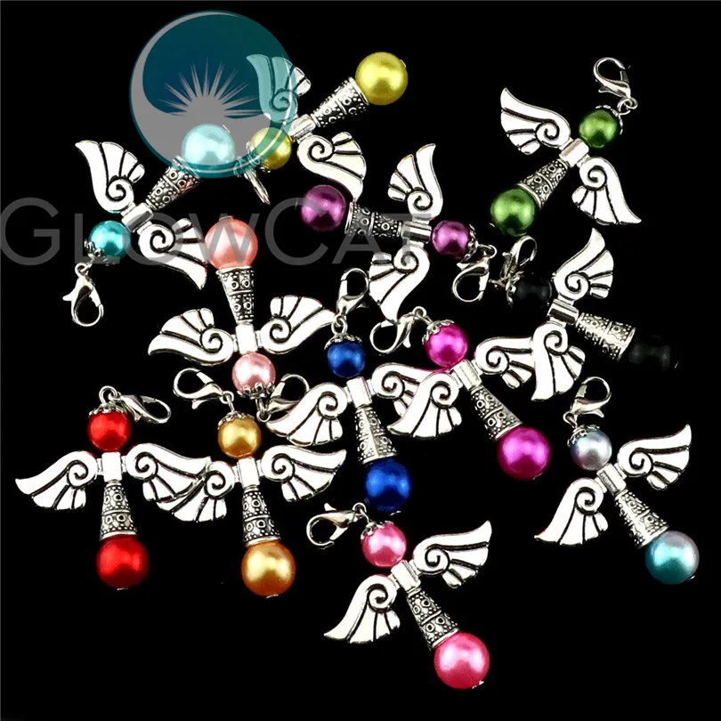 12X Charm Guardian Angel Wings Pendant Necklace Diy Fashion Jewelry 48*36mm Pendants Accessories For 22541 | Украшения и