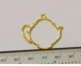 Tea cup Корень 10 шт./упак. Чай горшок Чай чашки очарование ободок металлические подвесные светильники рамка пустая оправа c глухой закрепкой камня для кулонов УФ смола ювелирных украшений Hand-Made - Окраска металла: Tea cup