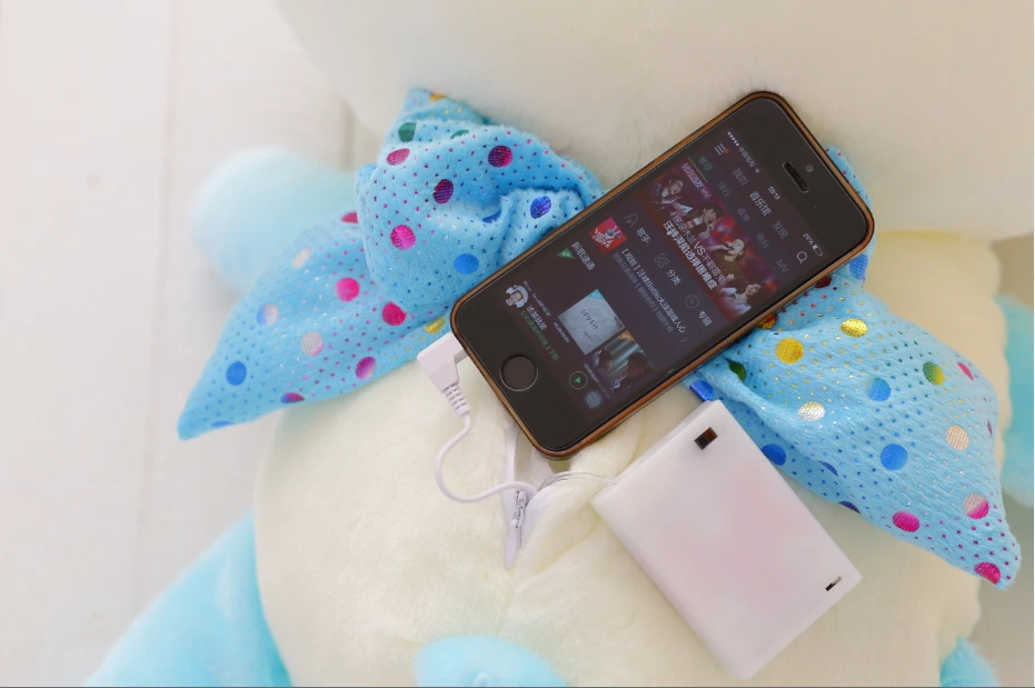 

35cm 14'' Luminous Stuffed Panda Toy LED Light Up Plush Doll Glow Pillow Music Playing Auto Color Rotation Illuminated Cushion