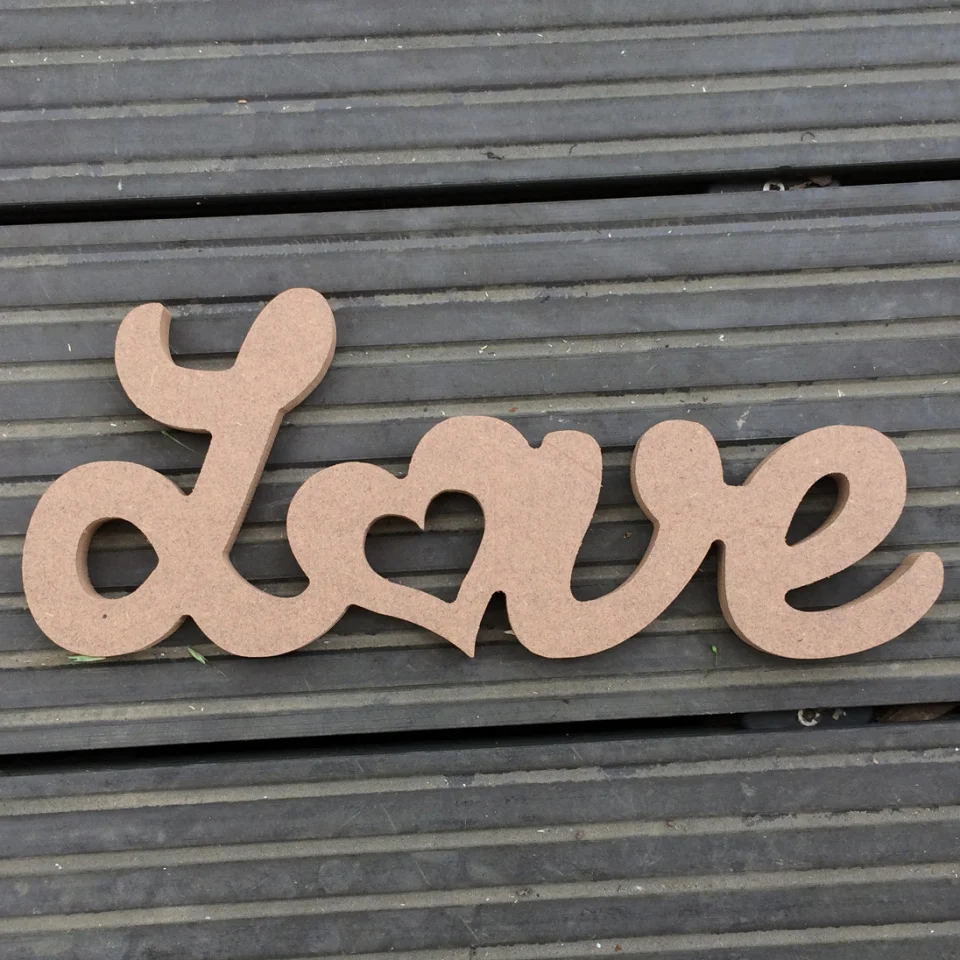 Любовь буквы дерево Винтаж отдельно свадебное украшение Настоящее слово Буквы