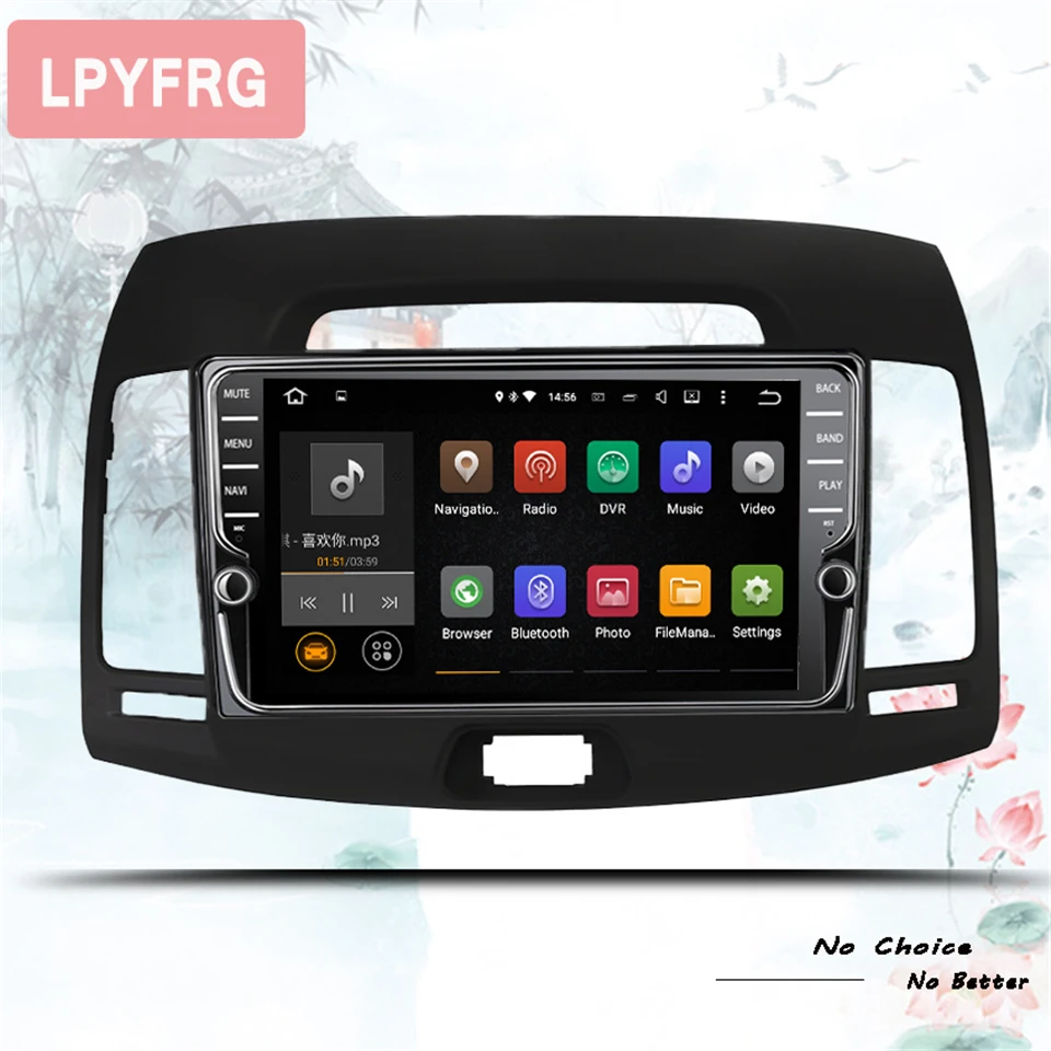 Автомобильный dvd плеер восьмиядерный Android 10 0 4 гб озу + 64 пзу для hyundai elantra 2007 2011