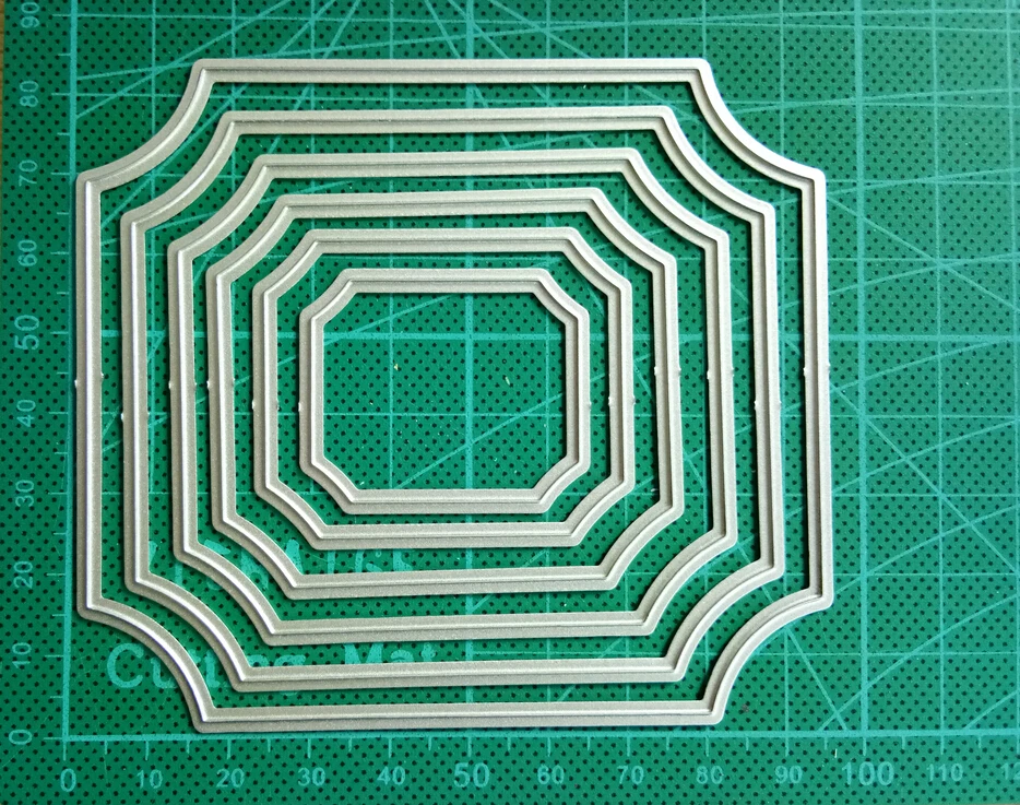 6 шт./лот металлическая рамка для этикеток декоративные штампы скрапбукинга