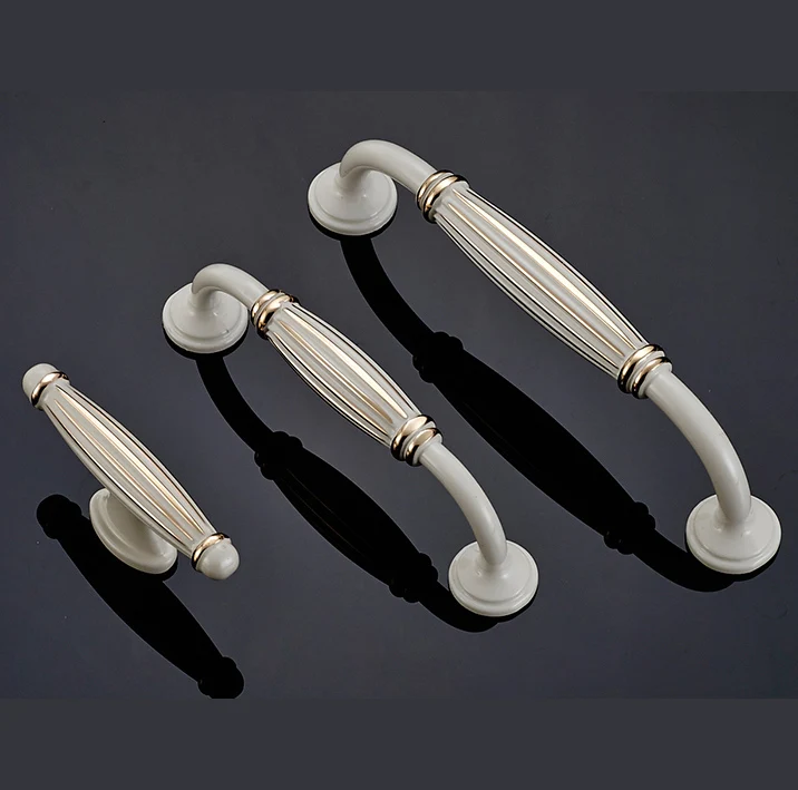 Мебельная фурнитура в европейском стиле ручки для кухонных шкафов белого и