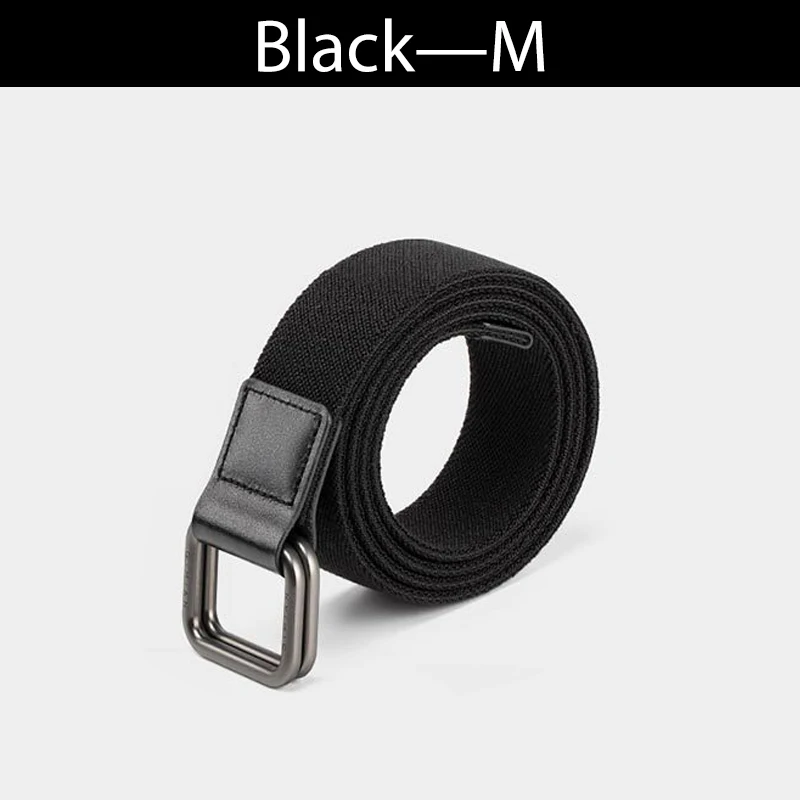 Black M 3 цвета xiaomi mijia эластичный тканевый спортивный ремень 38 мм широкий пояс эластичный свободный двойной кольцевой пряжкой из сплава мужской ремень смарт - Цвет: Black M
