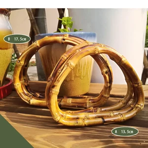 10 шт., женские плетеные ручки из натурального бамбука, 13,5 см