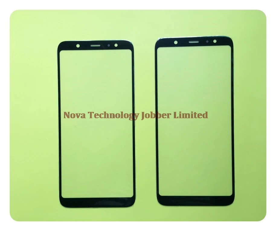 Wyieno верхнее черное стекло экран для Samsung A8 Plus 2018 A730 стеклянная линза внешняя