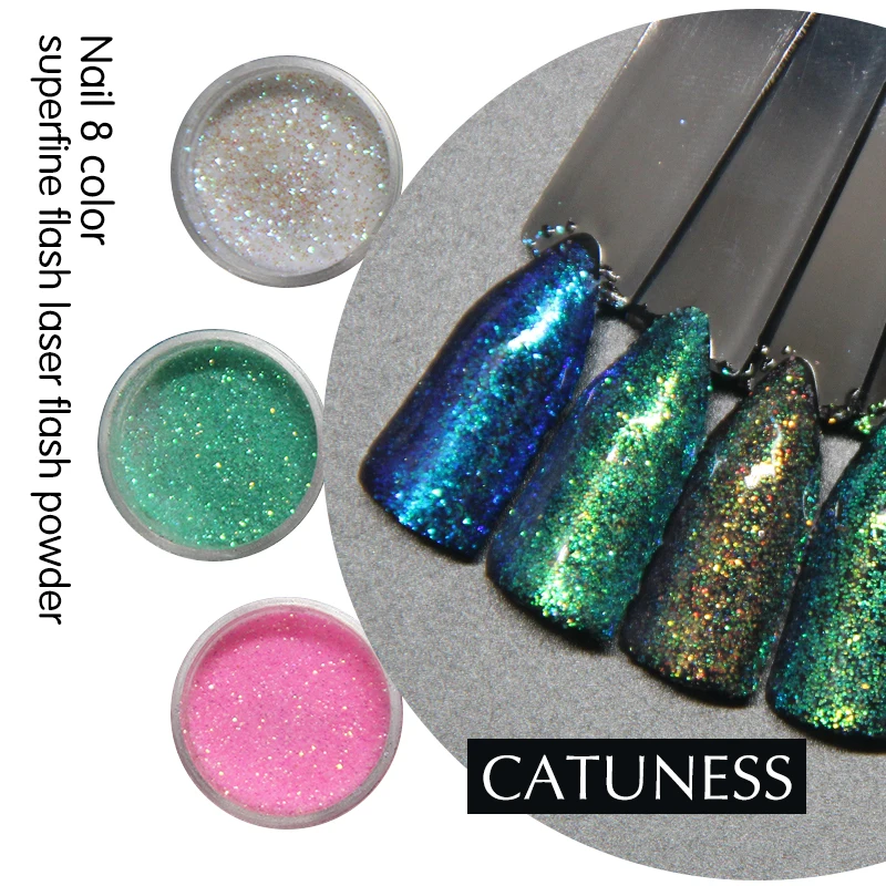 CATUNESS лак для ногтей порошок пигмент с голографическим эффектом хром сияющая пыль