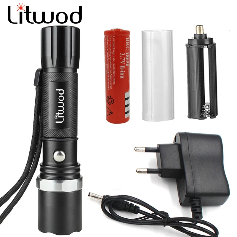 Litwod Z30 светодиодный фонарик XM L2 U3 T6 алюминиевый водонепроницаемый масштабируемый