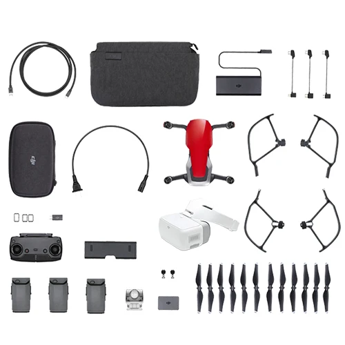 Red Combo Goggles DJI Mavic Air Складной& Портативный Дрон 32MP Сфера панорамы 3-осевому гидростабилизатору и 4K Камера до 21 минут времени полета комбо - Цвет: Red Combo Goggles