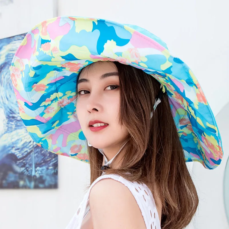 Хлопковые шляпы с широкими полями для женщин и летняя пляжная кепка защитой от